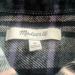 Madewell soft plaid flannel button up shirt